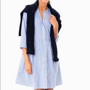 Blue Stripe Royal Shirt Dress by Tuckernuck
